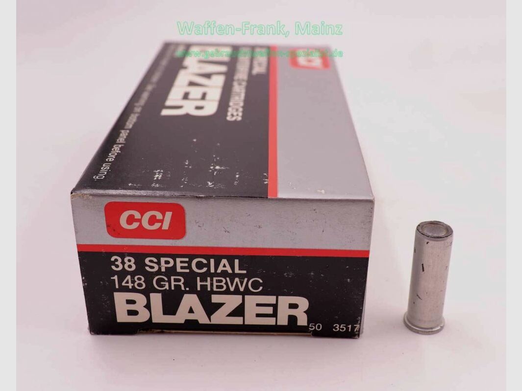 CCI ammunition type Blazer .38 special WC/HBWC