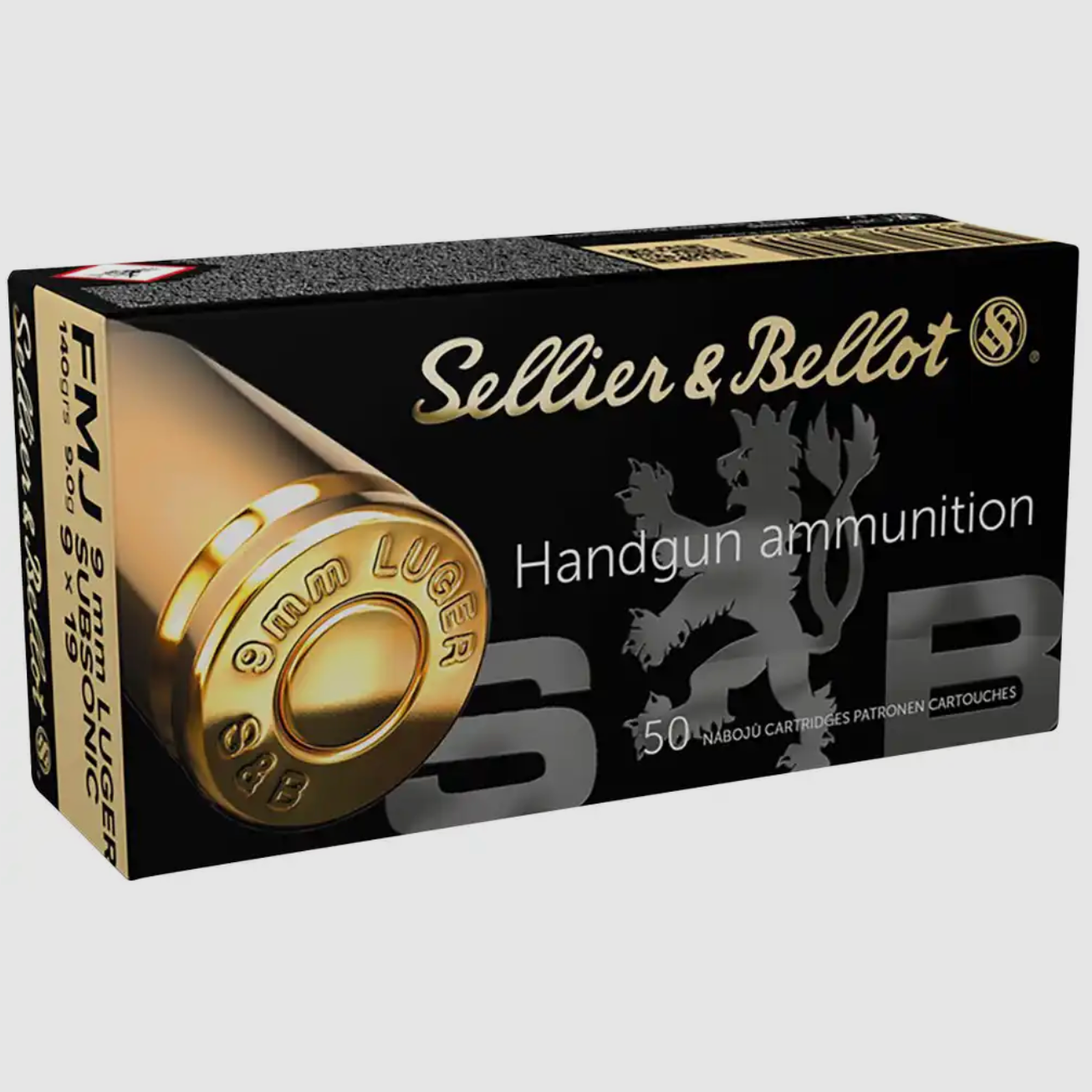 Sellier & Bellot 9mm Luger Full Metal Jacket Subsonique 9,0g 140grs.
