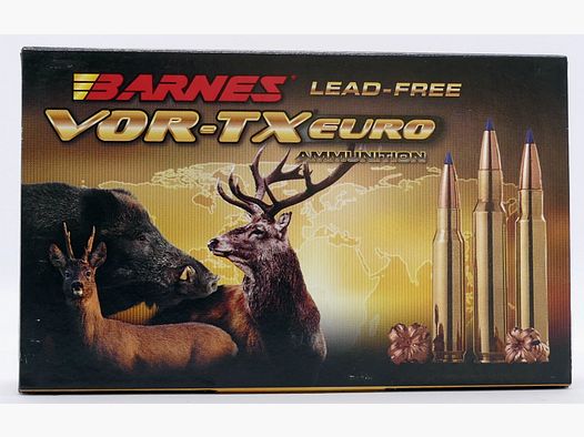 Barnes 9,3x62 VOR-TX Euro TTSX 16,2g/250grs Cartouches de fusil sans plomb