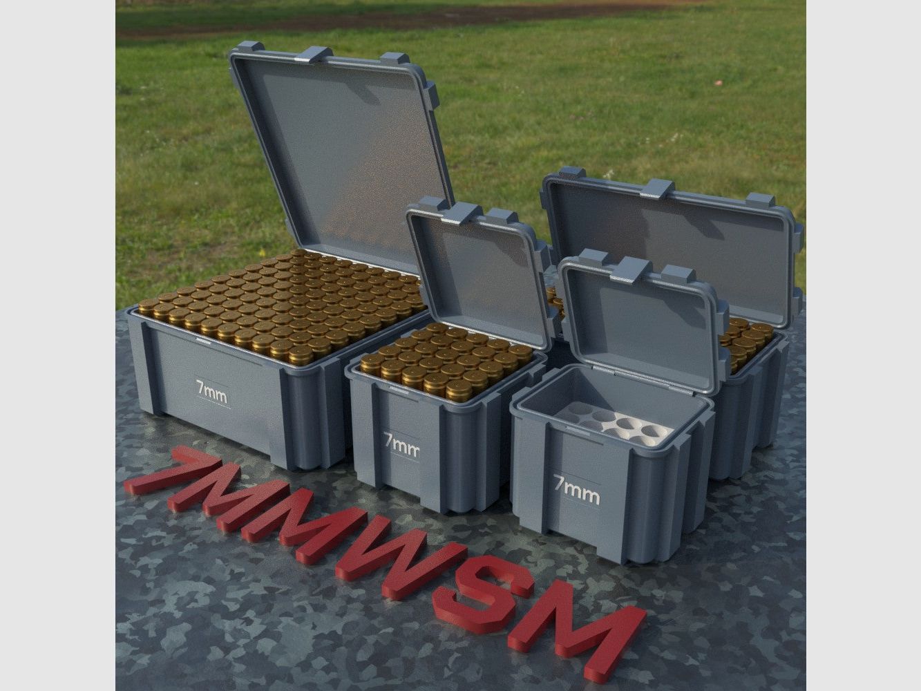 Filamelt Munitionsbox / Ammo Box 7mm WSM – Patronenbox ‘Klappdeckel’ – 20 / 25 / 50 / 100 Runden