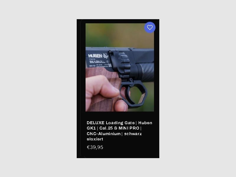 HUBEN GK 1 V3 en 5,5 mm o .22 Nuevo con súper accesorios PV 2400 €