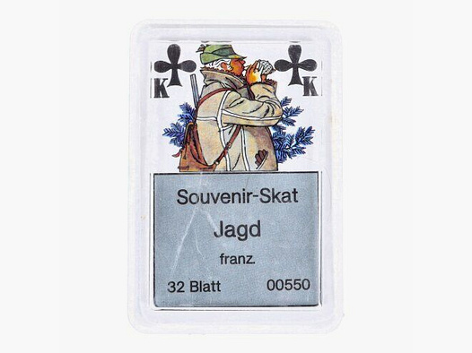 Card game Souvenirskat Skat with hunting motifs - French
