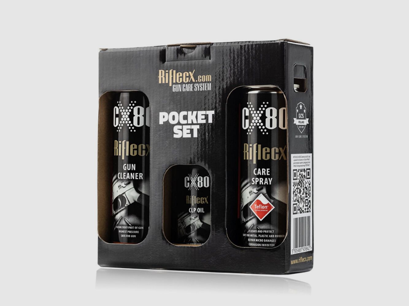 Rifle CX Pocket Set Cleaning Care 3 Items + Box