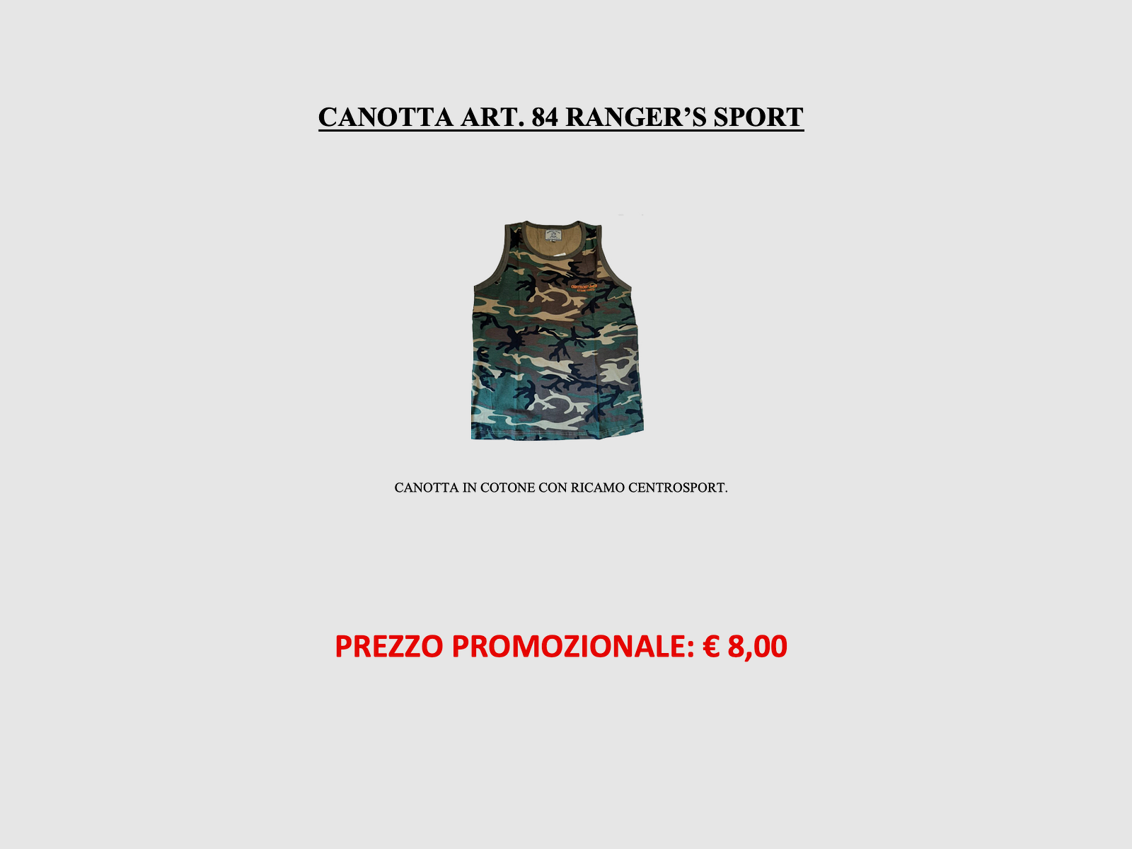 RANGER’S SPORT – Camiseta sin mangas Art.84, imagen 1 de 2