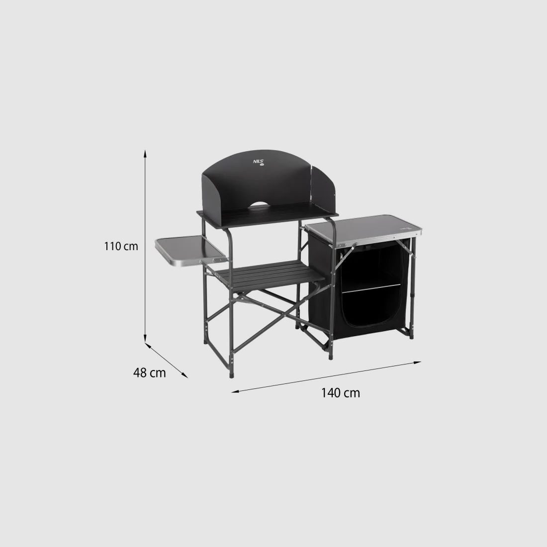NC3041 Campingschrank mit Windschutz Nils Camp