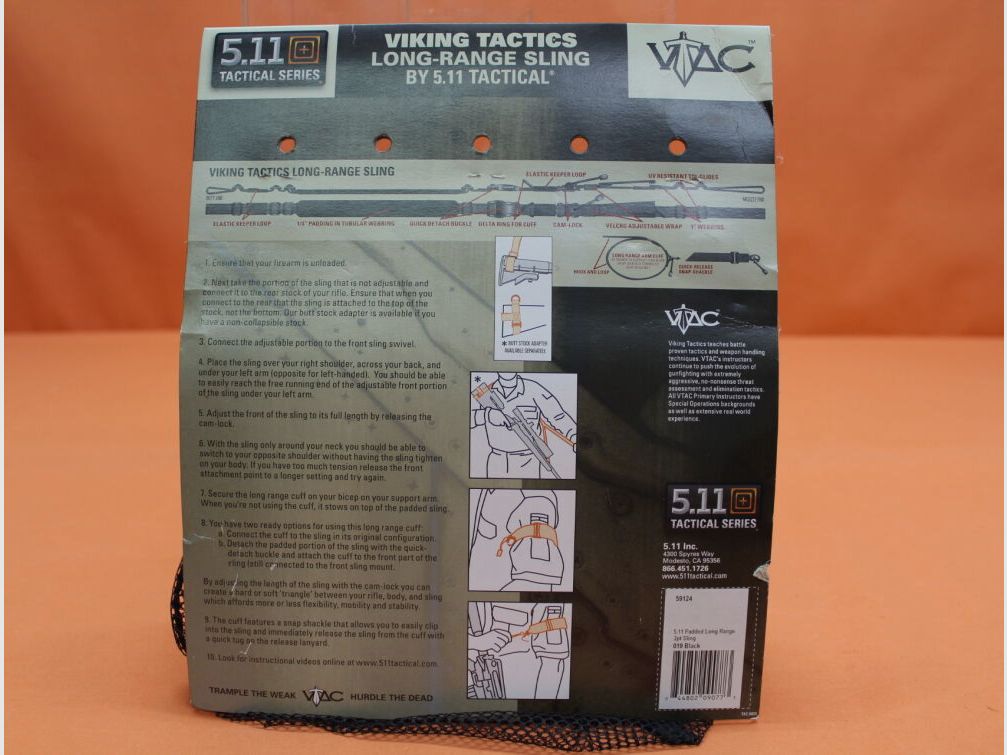 5.11 5.11 VTAC Long Range Sling (59124) 019 Black Tactical 2-Point Sling