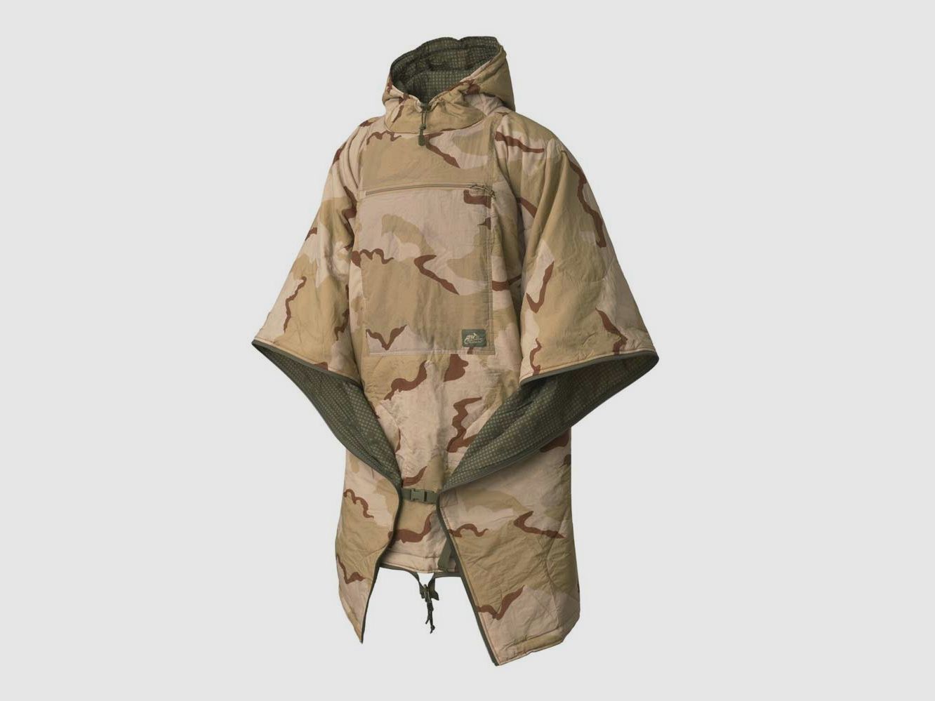 HELIKON-TEX REVERSIBLE SWAGMAN ROLL PONCHO CLIMASHIELD APEX  DESERT NIGHT CAMO / US DESERT