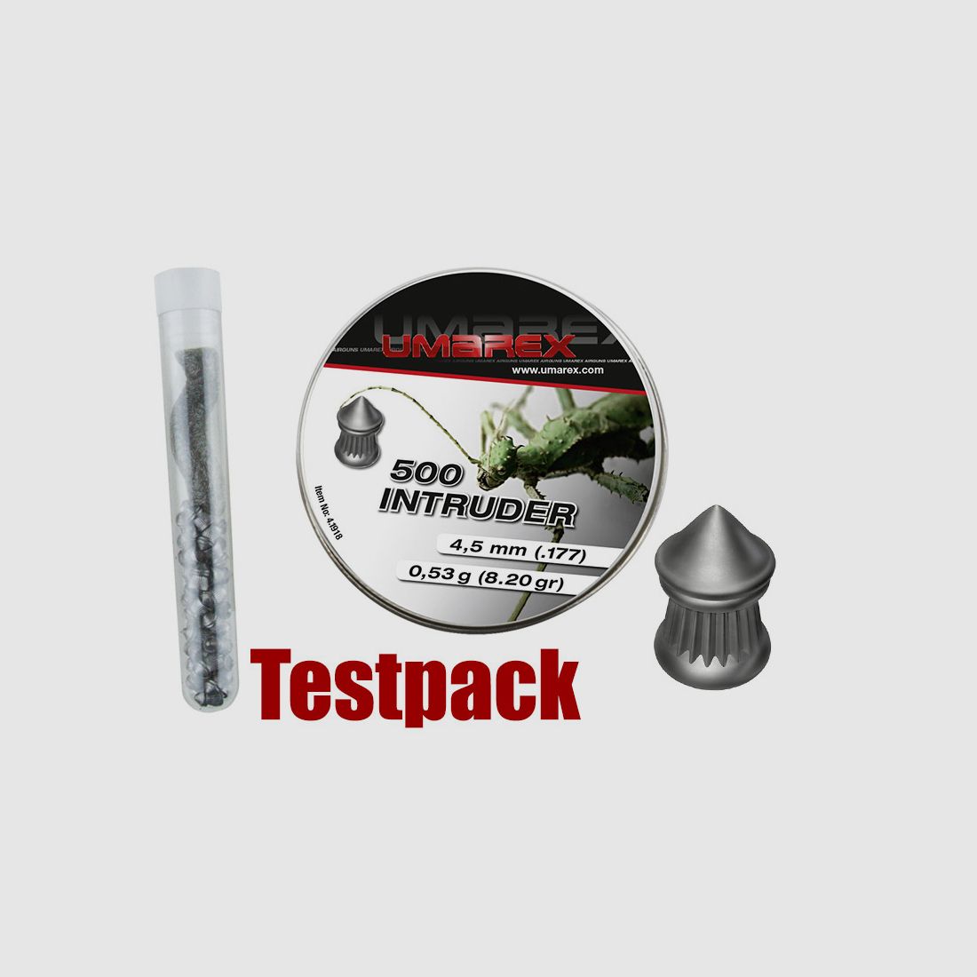Testpack Spitzkopf Diabolos Umarex Intruder Kaliber 4,5 mm 0,53 g geriffelt spezial 40 StĂĽck