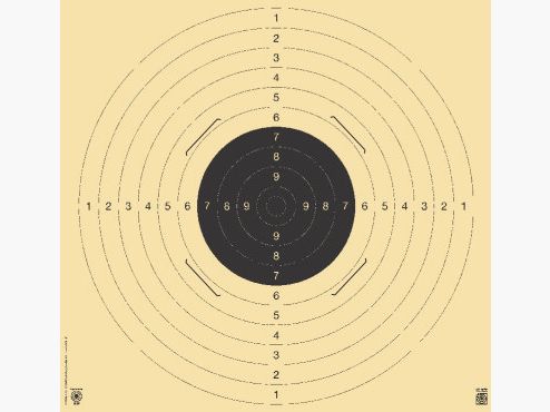 P-Vitesse SSV/ISSF 25/50m Zielscheiben aus Karton mit 4 Schlitzen