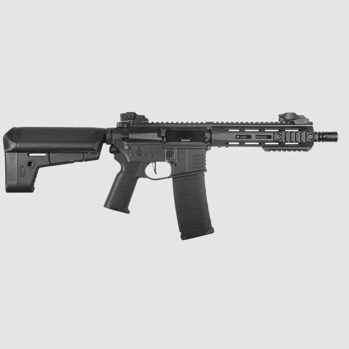 M4 AR15 M-LOK 8 pollici CHARLIE Carbon S-AEG Fucile Airsoft Libero da 18 anni | Delta Armory