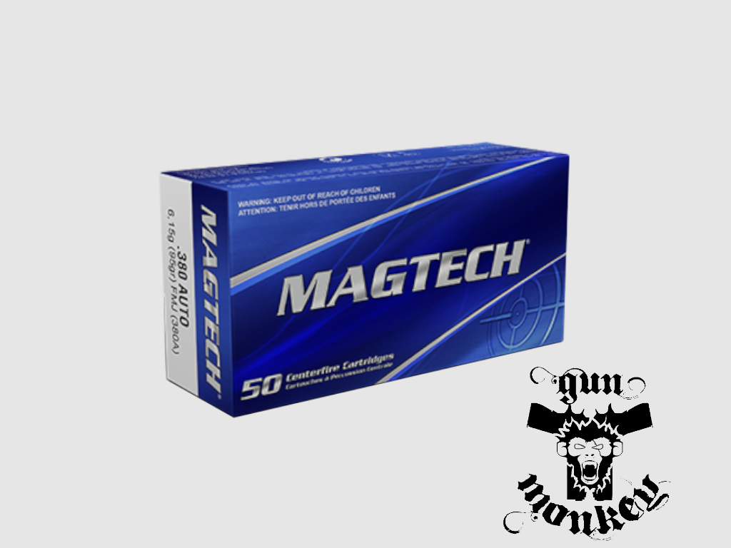 Magtech Pistol Ammunition cal. 380ACP / 9 Short FMJ 6.15 gr (95gr) (1 pack = 50 pcs) (380A), image 1 of 3