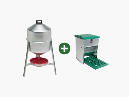Lot abreuvoir 30 L + mangeoire anti-nuisibles Feedomatic 5 kg