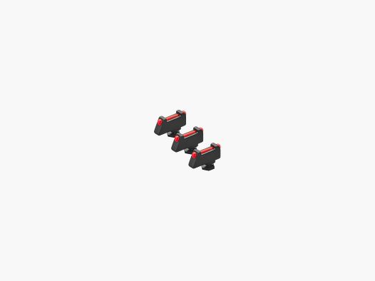 SET 3PZ FIBEROPTIK VISIERUNG ROT GLOCK