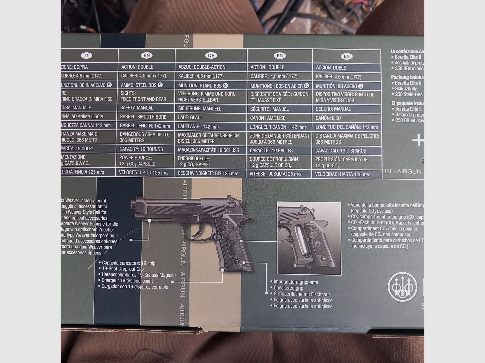 Beretta Elite 2 co pistool, afbeelding 3 van 3