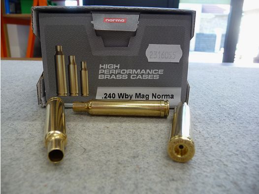 50 Norma Hülsen .240 Wheatherby Mag., NEU