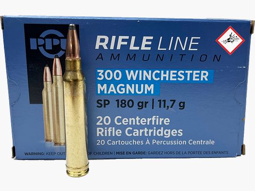 PPU cartucho de rifle .300 Win. Mag. 11,7g - 180grs - SP