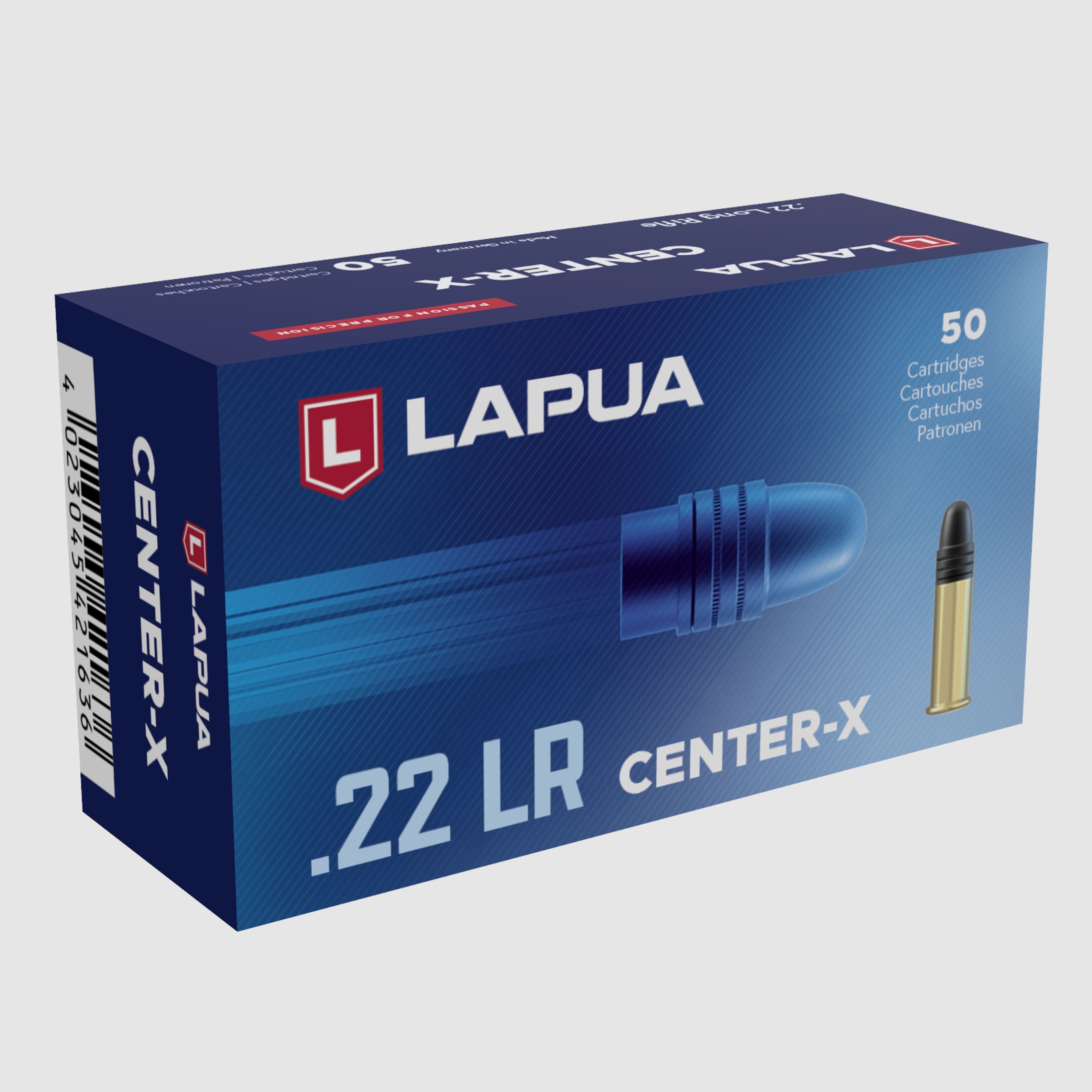 Lapua Center-X .22 LR 2,59g 40gr Randfeuer Fabrikladepatrone Sportschießen