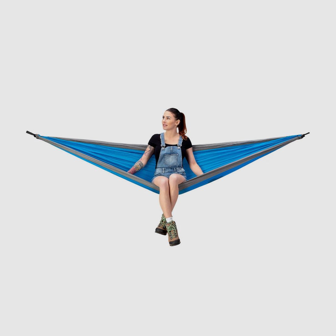 NILS Camping-Hängematte 260x140 cm blau, Bild 7 von 15