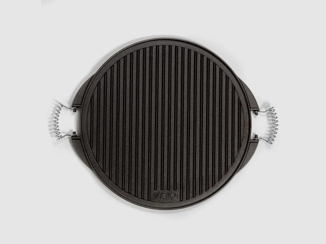 Piastra rotonda per barbecue reversibile in ghisa smaltata Ø43cm 6-8 pers., immagine 2 di 9