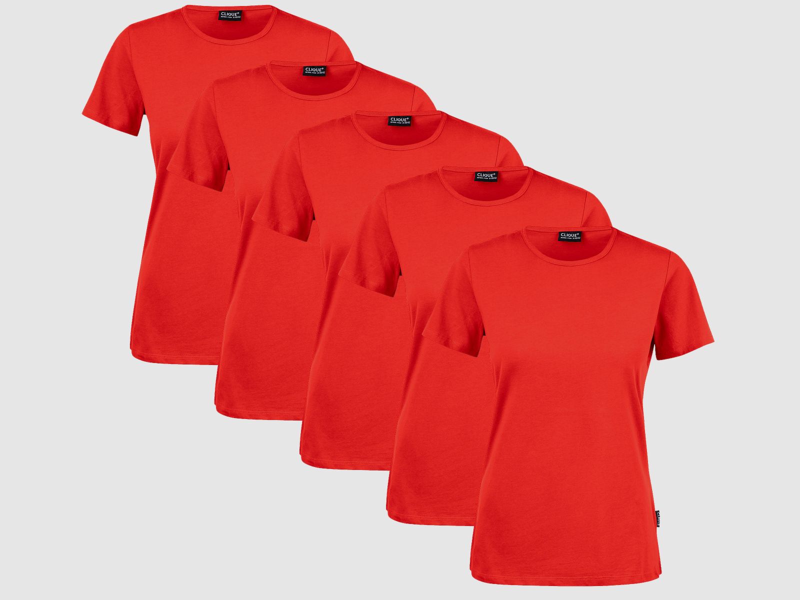 Clique T-Shirt Donna 5-Pack Rosso