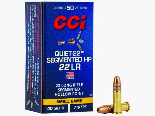 CCI – Munition 74 KK-Patrone .22lr / Subsonic Segmented HP