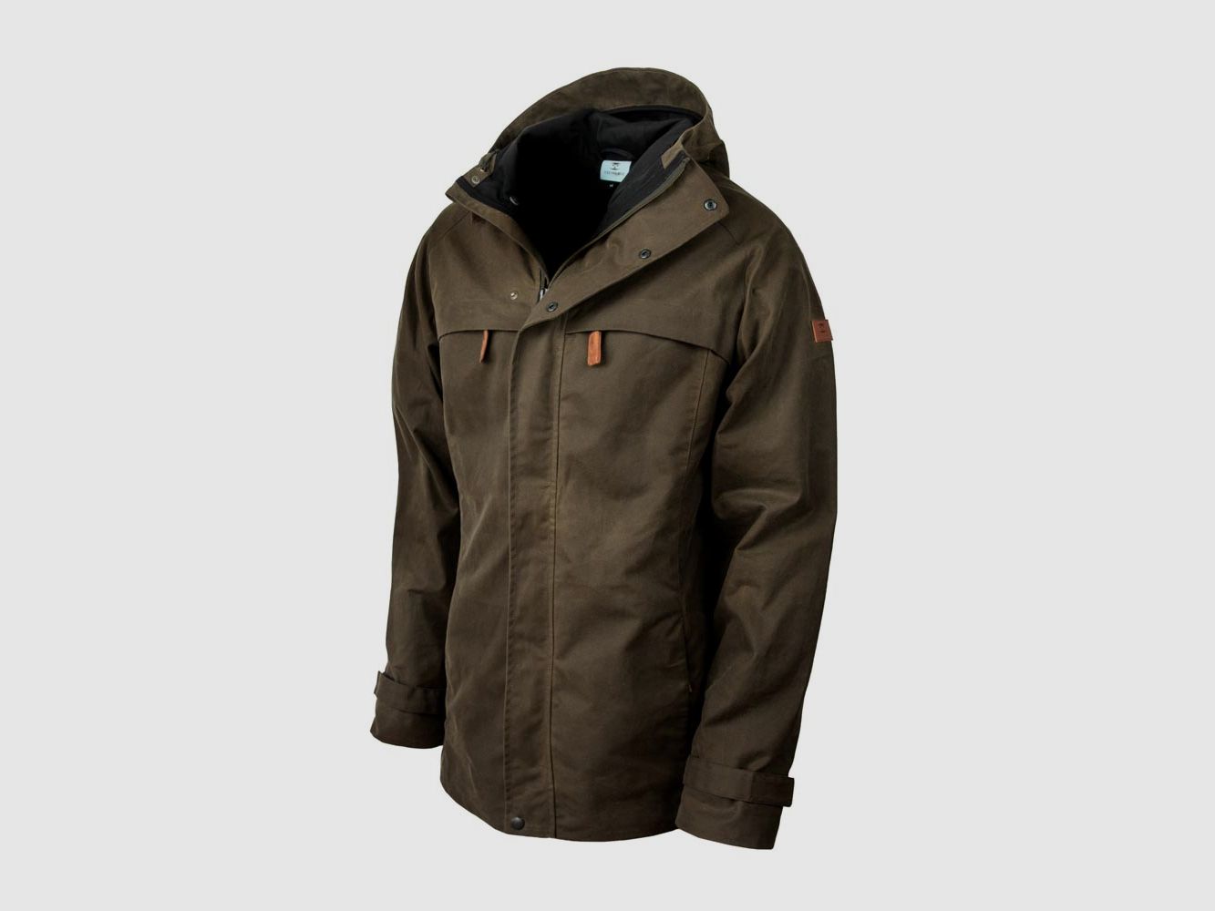 STEINKAUZ Wachsjacke "Regensegen", Dunkeloliv