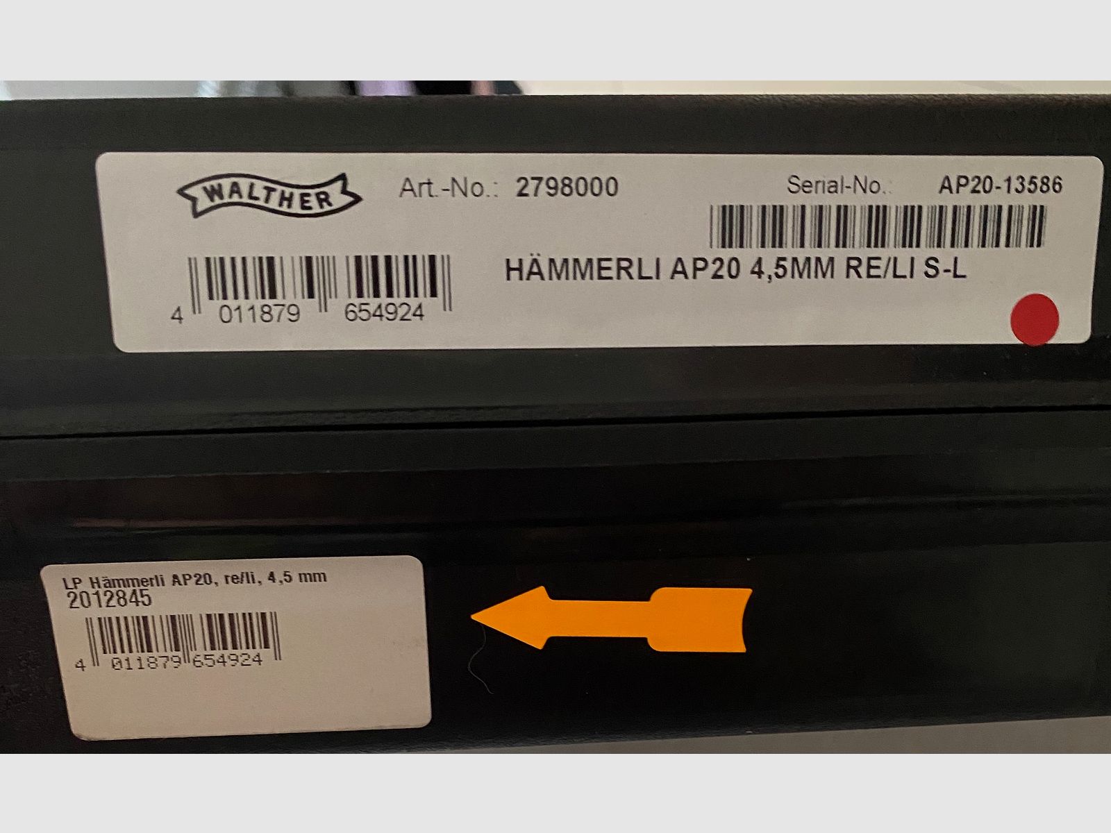 Hämmerli Match pistola de aire AP20