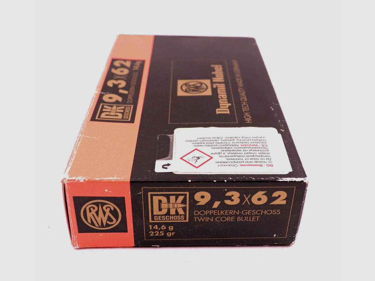 RWS (WZd.Fa.Rottweil) Büchsenpatronen 9,3x62