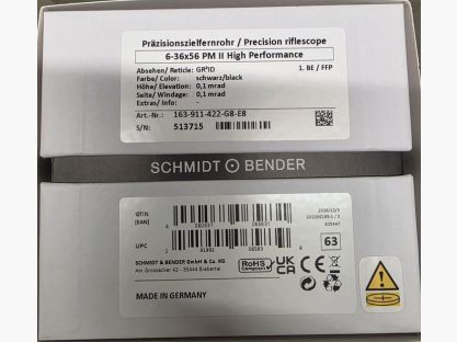 Schmidt & Bender 6-36x56 PM II High Performance LPI GR²ID 1cm ccw DT27 MTC LT/ST ZC CT
