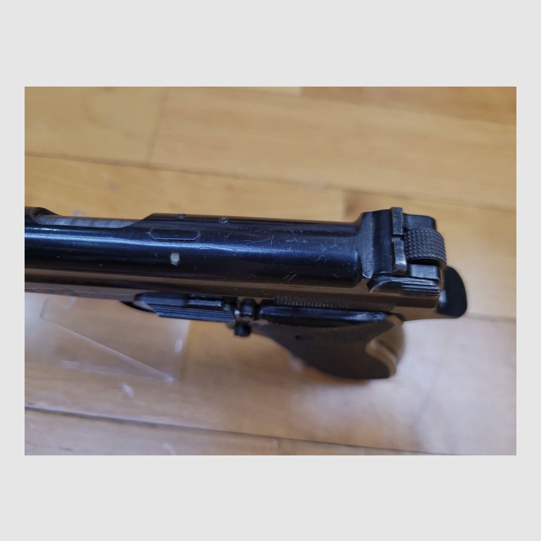 Schöner und seltener Pistol PA 35A – Kal. 7,65 Long – Historische Waffe von höchstem Interesse – Vorläufer des SIG 210 – SCAM-Bau während der Besatzung – Perfekte Funktion – 2 Magazine – Hervorragender Zustand, Bild 13 von 21