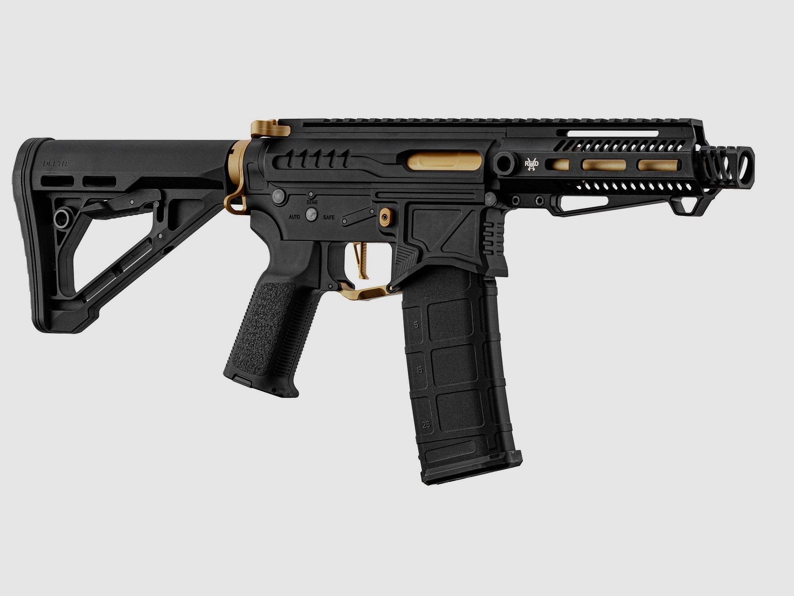 Réplique Zion Arms R15 MOD1 Noir/Or Garde Main Court, image 5 sur 10