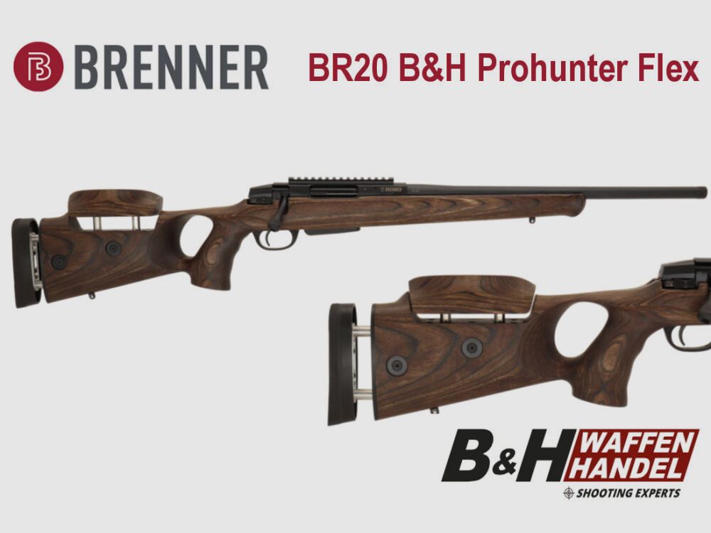 Brenner BR20 B&H Prohunter Flex Lochschaft Retro e Regolazione della Lunghezza Caccia Sport Donna
