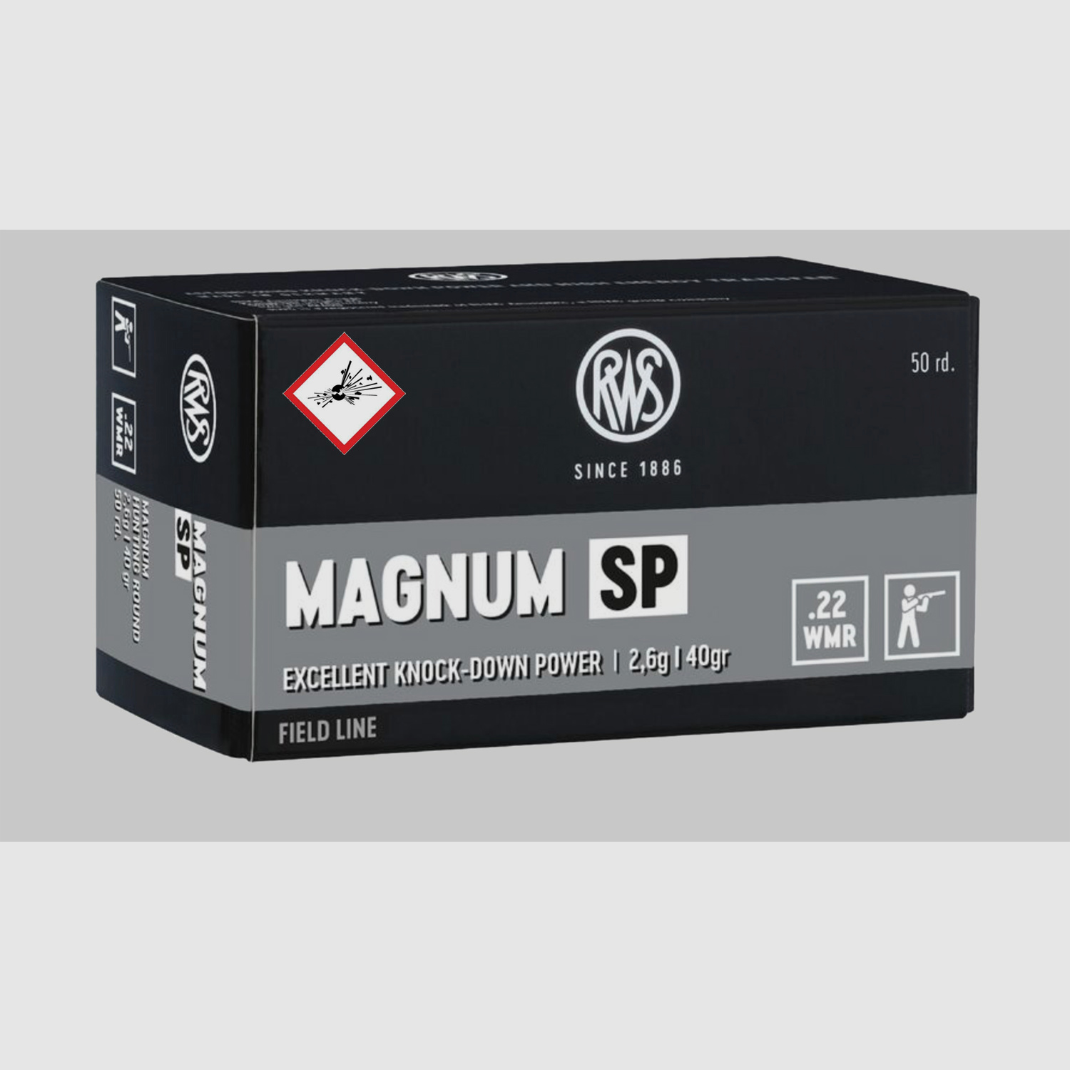 RWS cartucho de borde .22 Mag TM SP 40grs