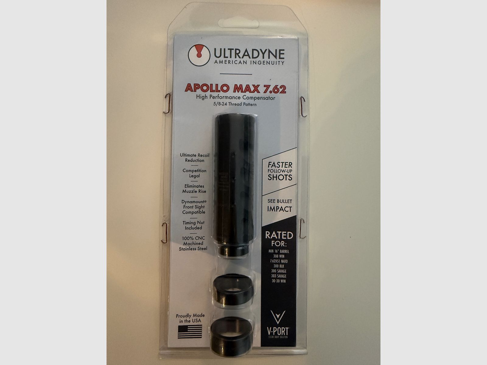 Apollo Max 7.62 High Performance Compensator - muzzle brake