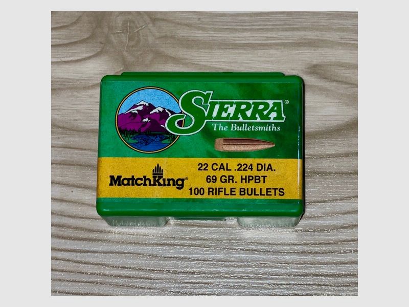 Sierra MatchKing HPBT, 69 gr, .223 Rem