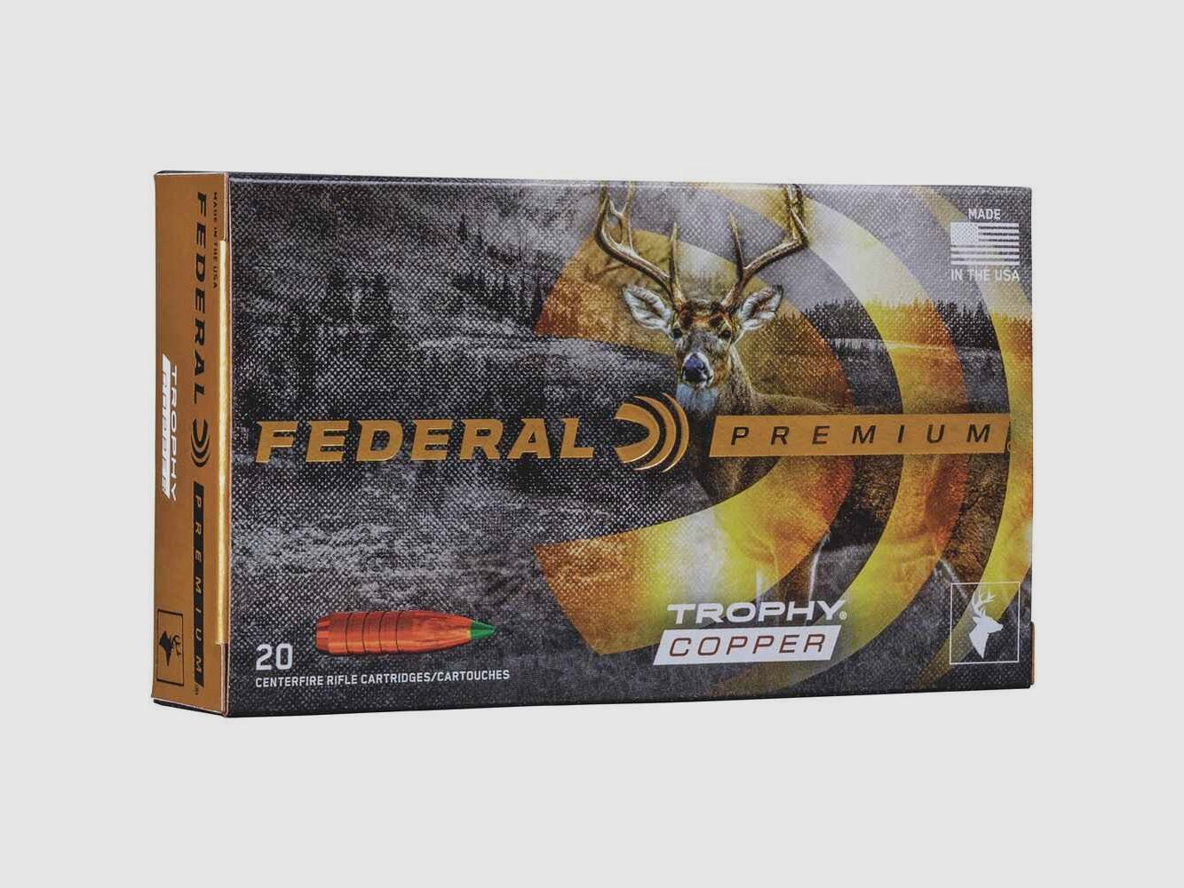 .308 Win. Trophy Copper sin plomo 10,7g/165grs. Munición Federal