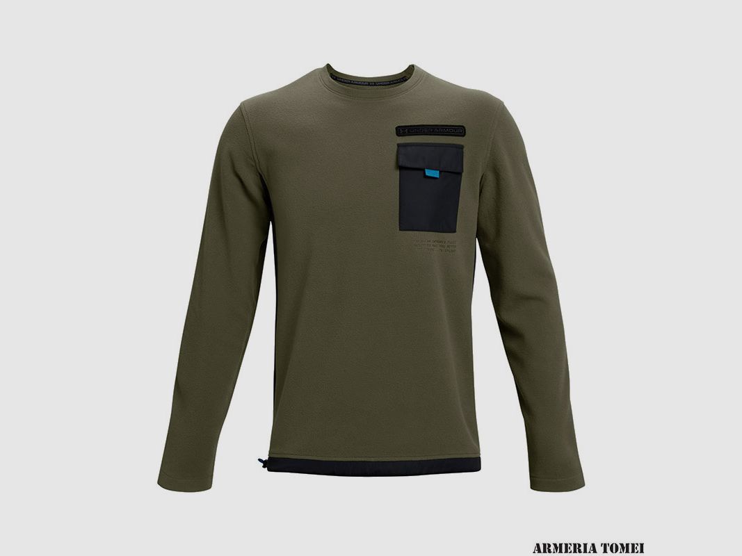 UNDER ARMOUR – HOMME – T-SHIRT COLDGEAR® INFRARED UTILITY Marine OD Green / Noir – 390, image 1 sur 4