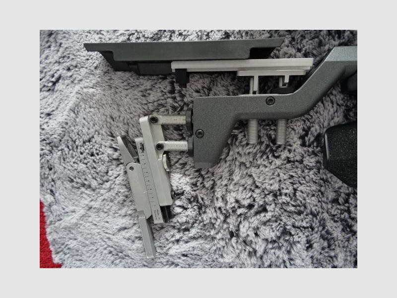 Anschütz 9015 Alu ondersteuning luchtgeweer - kleur irisfilter - stabilisator - origineel accessoire - koffer - 1e hand - weinig gebruikt