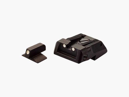 Adjustable rear sight and front sight