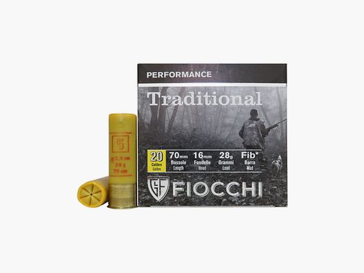 Cartucce Fiocchi Traditional Borra Feltro cal. 20/70 28 g piombo 5