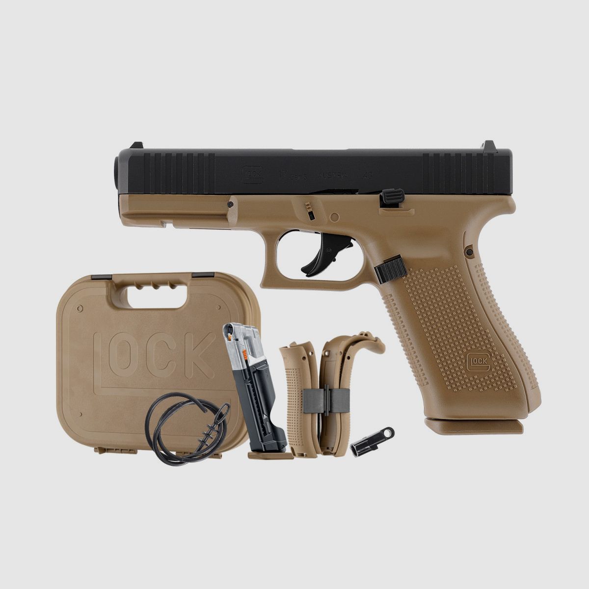 PIST GLOCK 17 GEN5 CAL 43 PAINTBALL T4E COYOTE EJÉRCITO FRANCÉS GLOCK, imagen 1 de 4