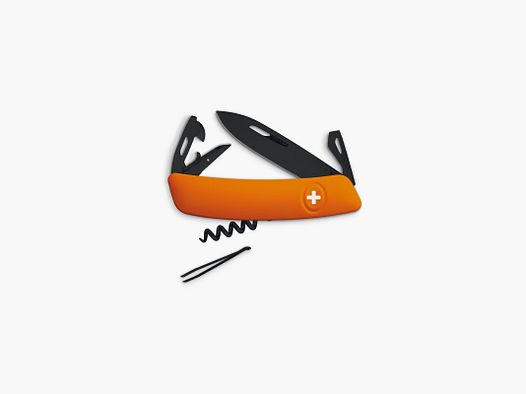 Cuchillo Suizo Swiza D03 Allblack Orange - ZD03ABOR