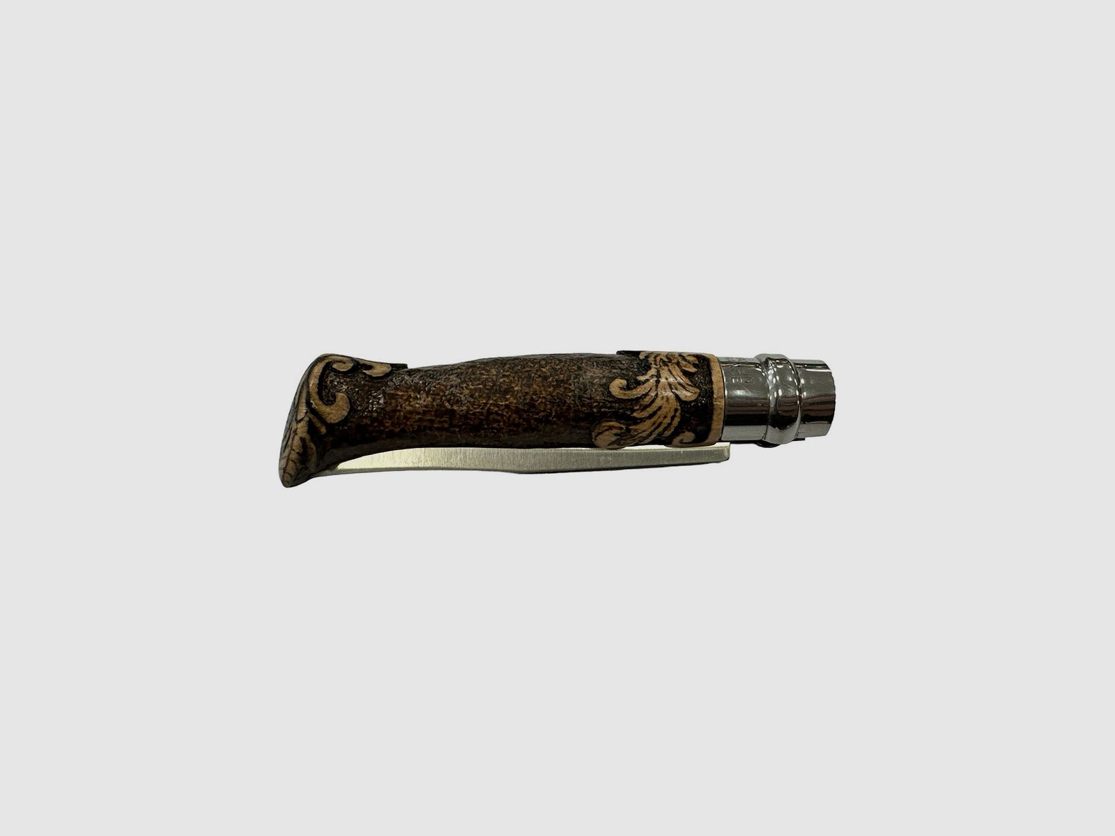 Knife – Opinel – N.8 Inox with hand-carved ornaments, image 3 of 4