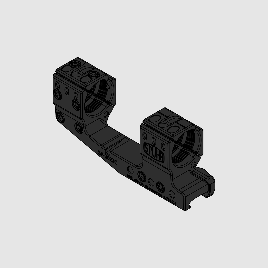 Spuhr Ø30 H38mm Cantilever / montage décalé Gen3 pince en acier
