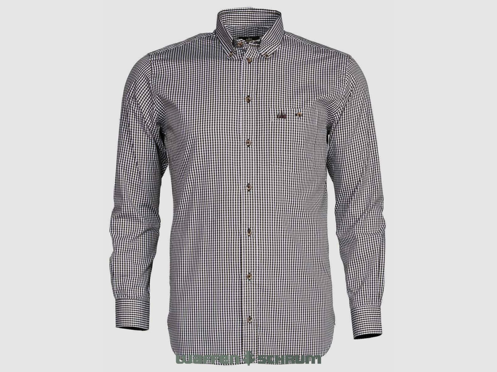 Foresta shirt checkered olive-brown