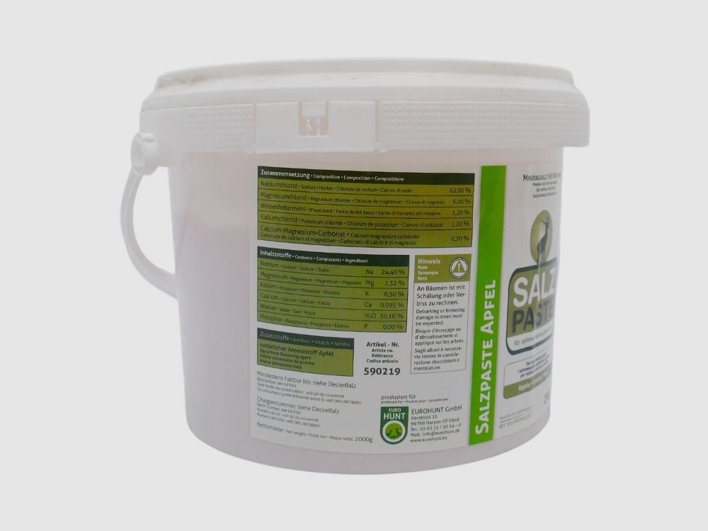 Eurohunt Pasta di Sale Mela 2kg Accessori per Caccia, immagine 2 di 3