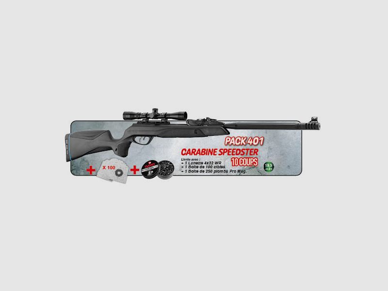 Gamo Speedster Rifle Pack, scope, target, pellets 19.9 JOULES, image 1 of 4