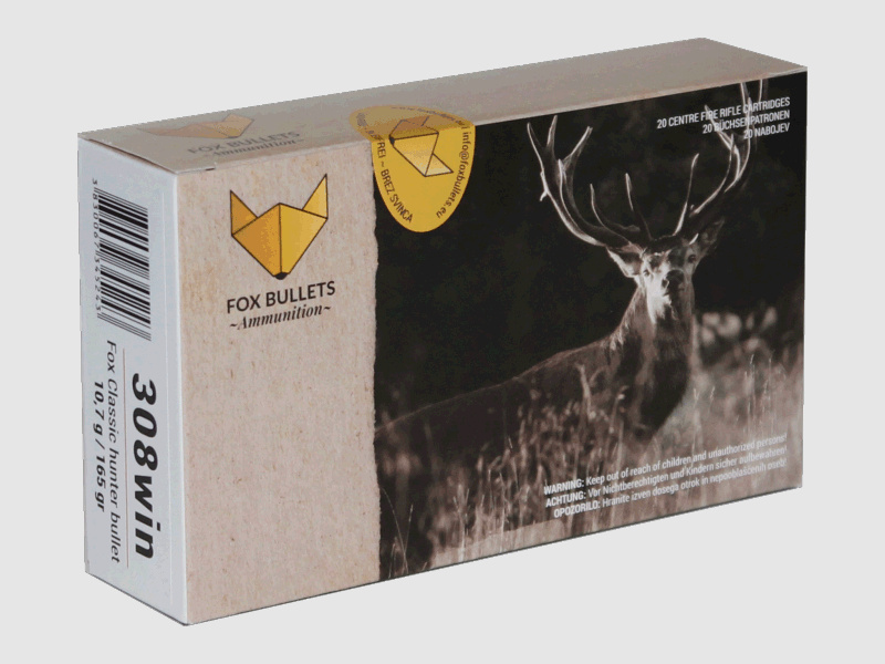 FOX Jagd Munition -bleifrei - .308 Win. 165 grs.