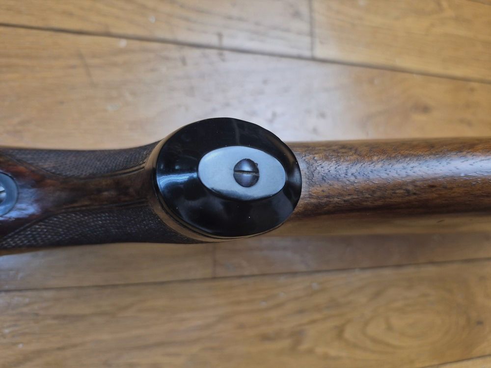 Sehr schöne Wettbewerbsbüchse Mauser ES 350 B – III. Reich – Modell Meisterschaftsbüchse – 22LR – Waffe aus Ende 1936 – Mono-Nummer – Mauser Diopter – Prächtiger Zustand quasi museal – TBE++, Bild 40 von 48