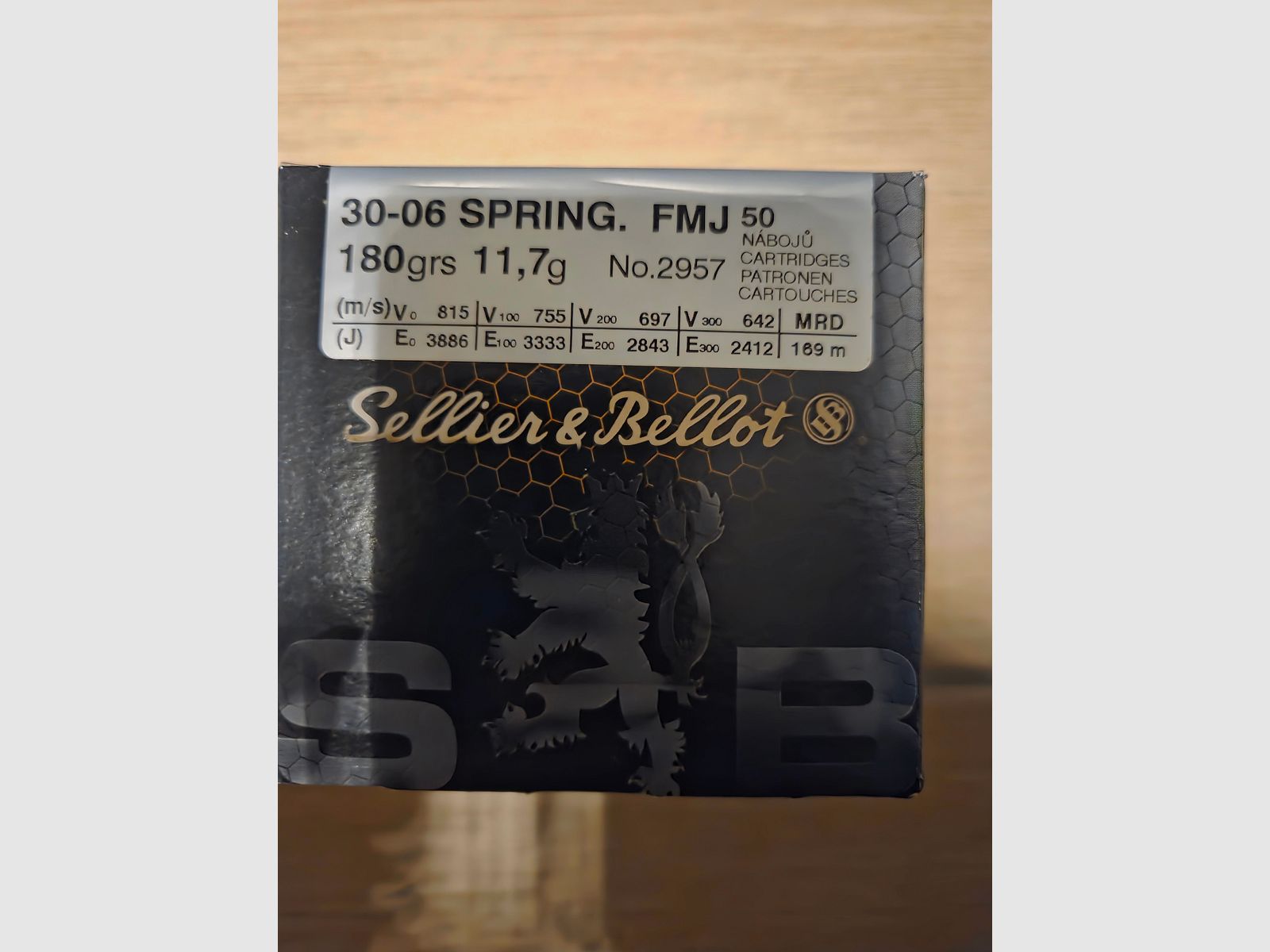 Sellier & Bellot 2957 .30-06 SPRING FMJ full metal jacket 11.7g / 180grs.